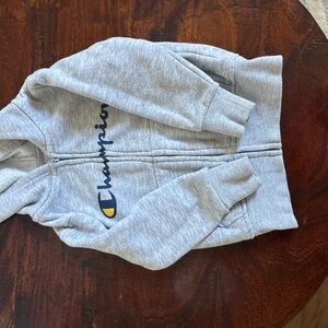 Champion Kids Light Gray Zip-Up Hoodie